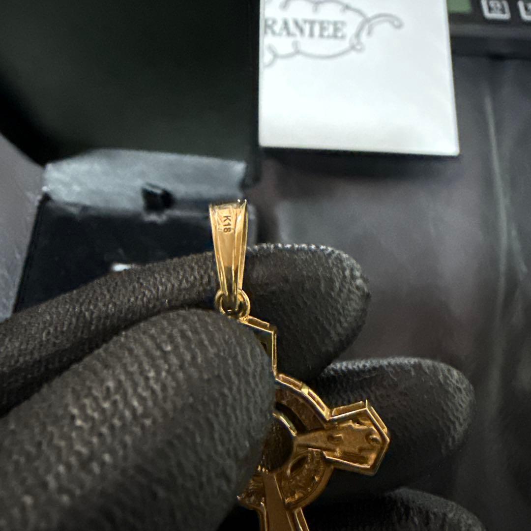 K18/金18 クロスペンダントトップ