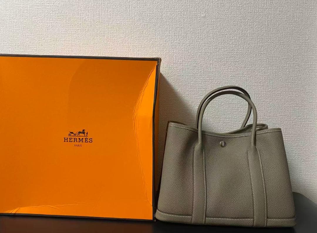 美品 エルメス ガーデンパーティーPM エトープ トートバッグ