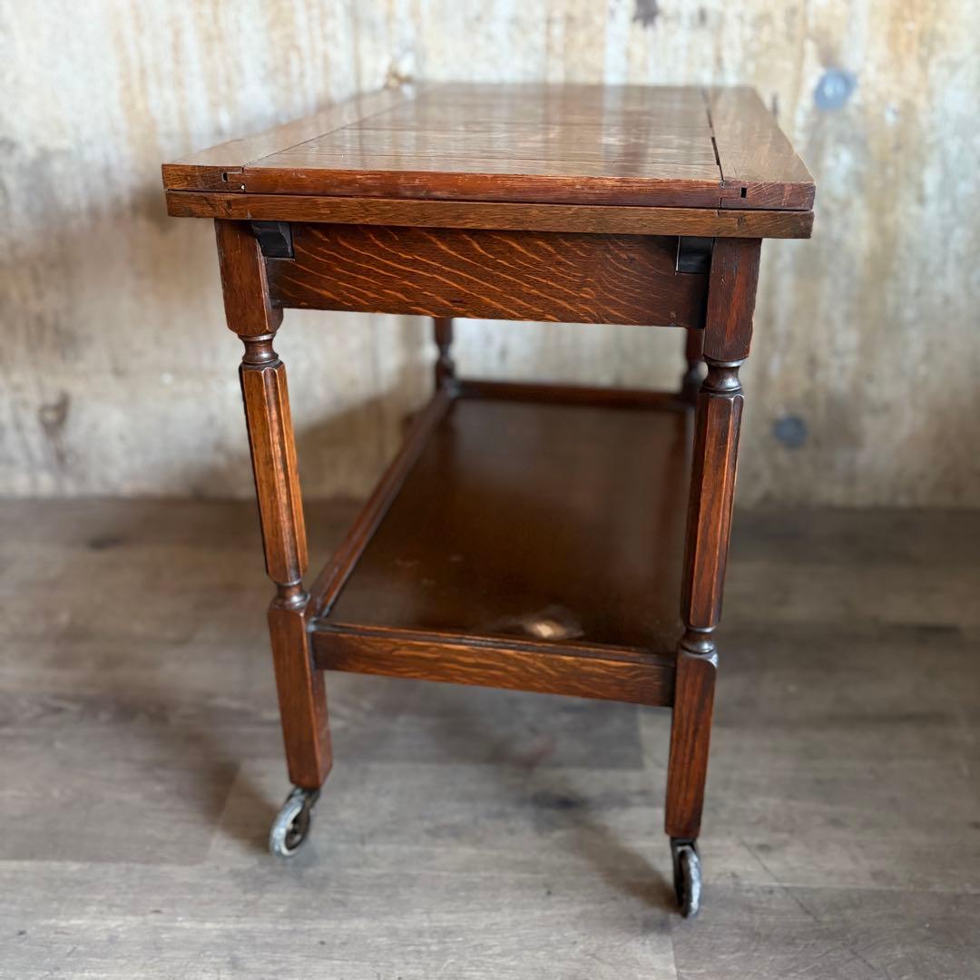 英国アンティーク　ドローリーフ ワゴンテーブル　ヴィンテージ