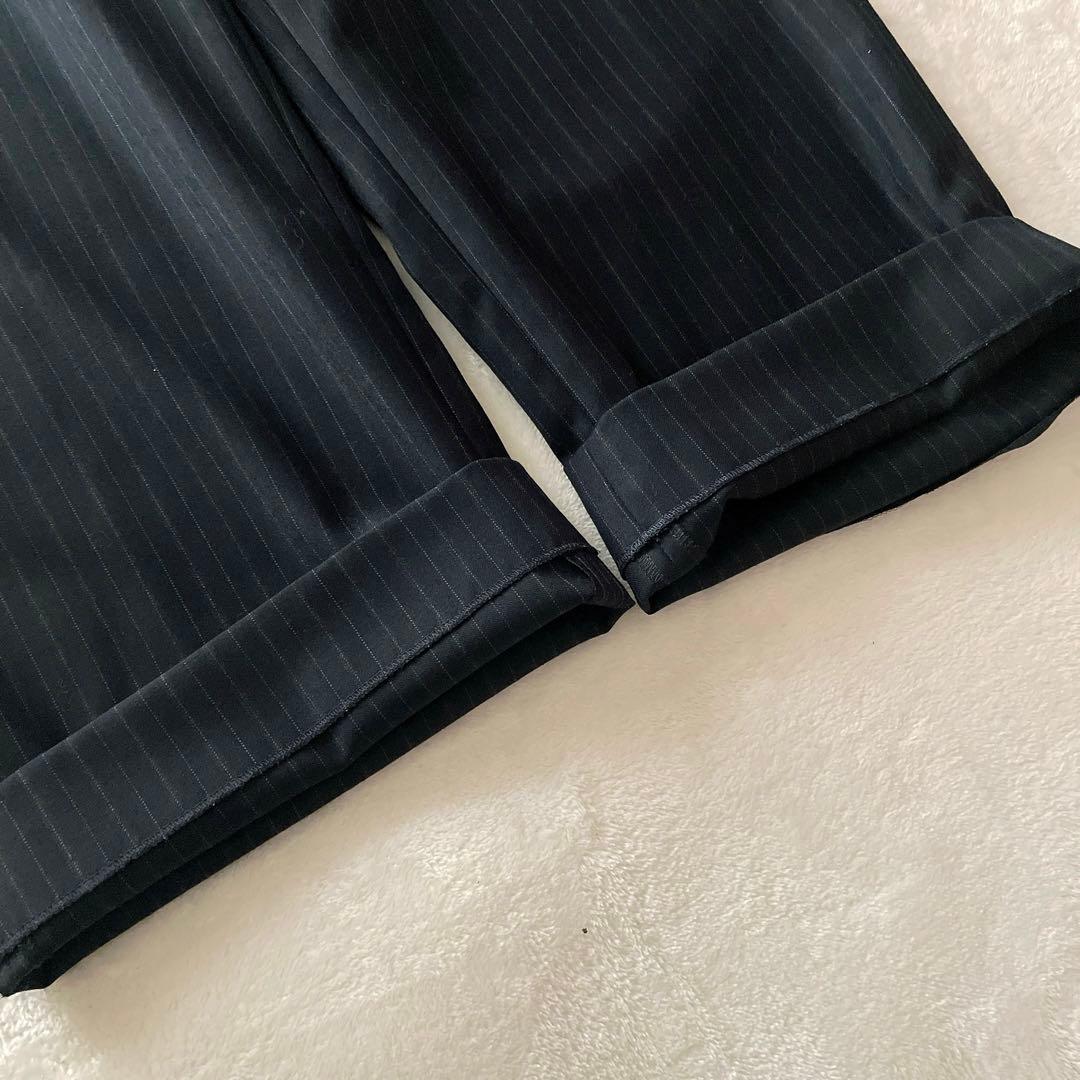 極美品⭐︎Salvatore Ferragamo 黒 ストライプ パンツスーツ