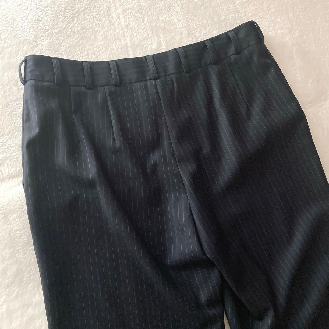 極美品⭐︎Salvatore Ferragamo 黒 ストライプ パンツスーツ