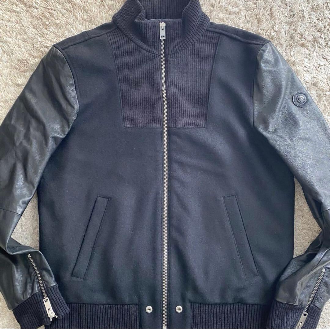 極美品✨DIESEL ディーゼル レザージャケット ブルゾン 切替 Mサイズ相当