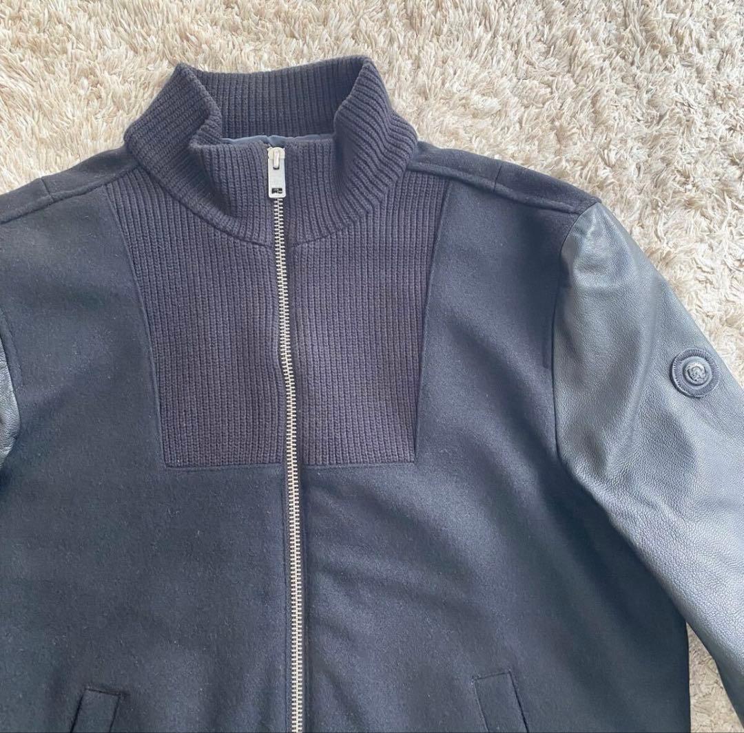 極美品✨DIESEL ディーゼル レザージャケット ブルゾン 切替 Mサイズ相当