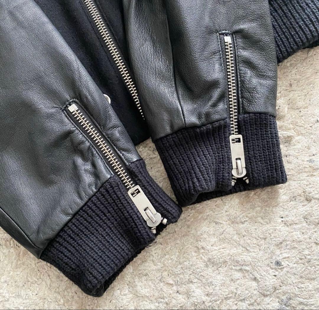 極美品✨DIESEL ディーゼル レザージャケット ブルゾン 切替 Mサイズ相当