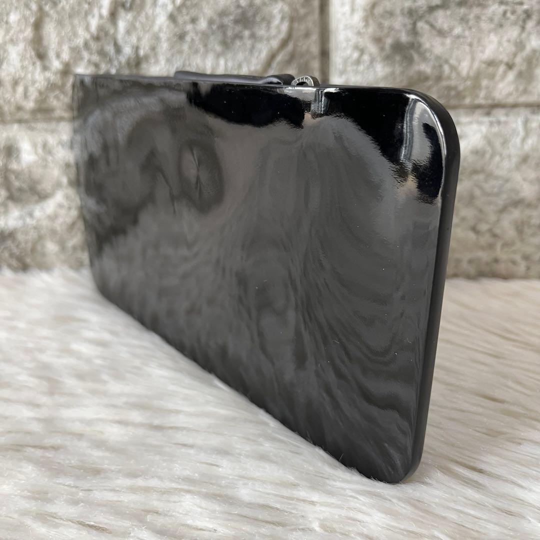 【新品未使用】スラー　アヴィオ　エナメル　長財布　　ジェットブラック