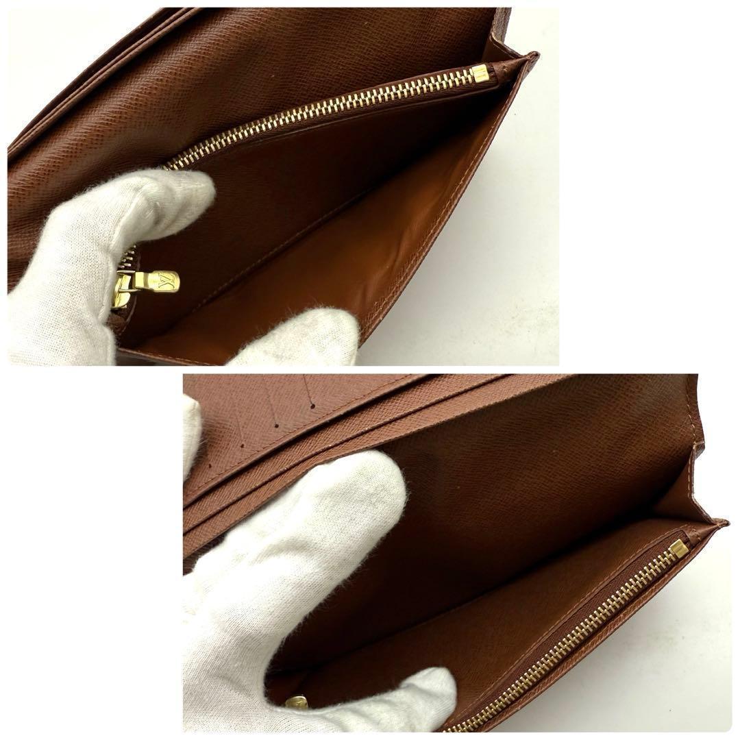 【新品近い】ルイヴィトンモノグラムポルトフォイユブラザ長財布