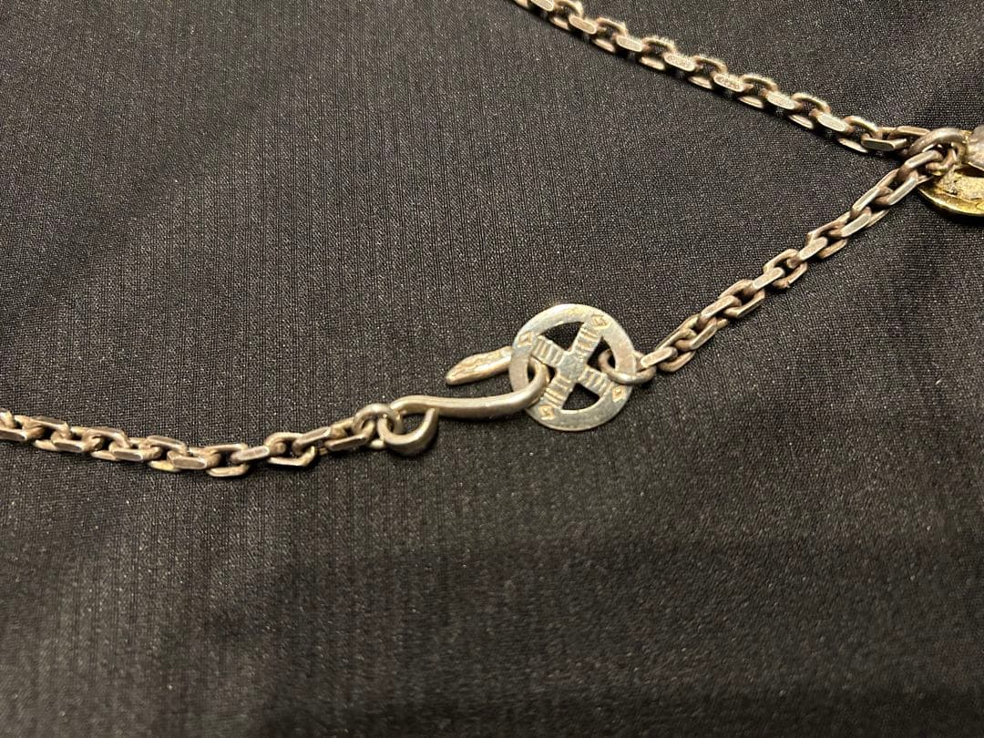 N*️様 ローズクロス カスタムネックレス（イーグルフック・赤ビーズ）