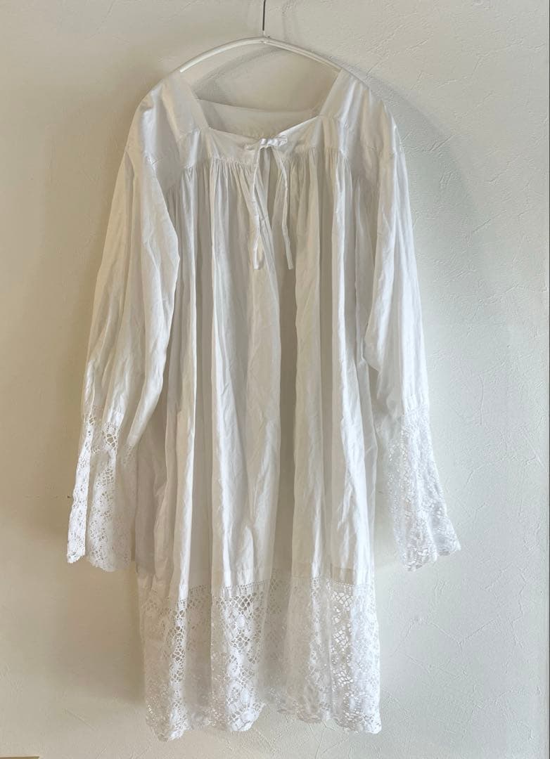 アンティーク　チャーチスモック