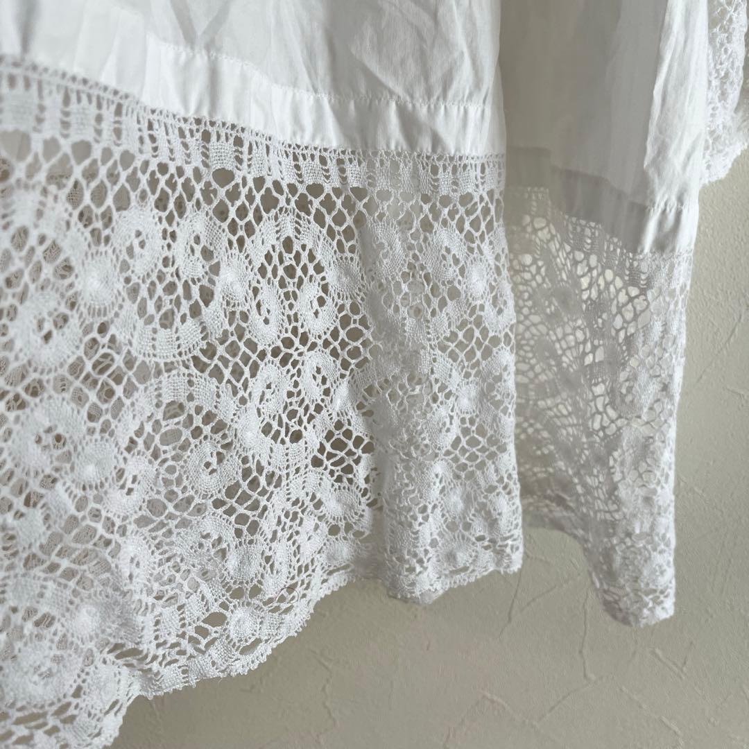 アンティーク　チャーチスモック