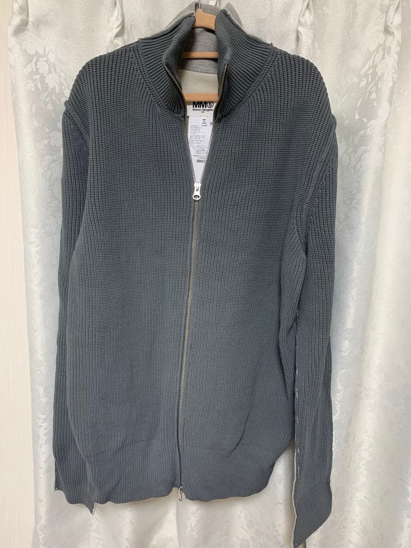 MM6 マルジェラ　ドライバーズ　ニット　グレー　異素材切替　メゾン