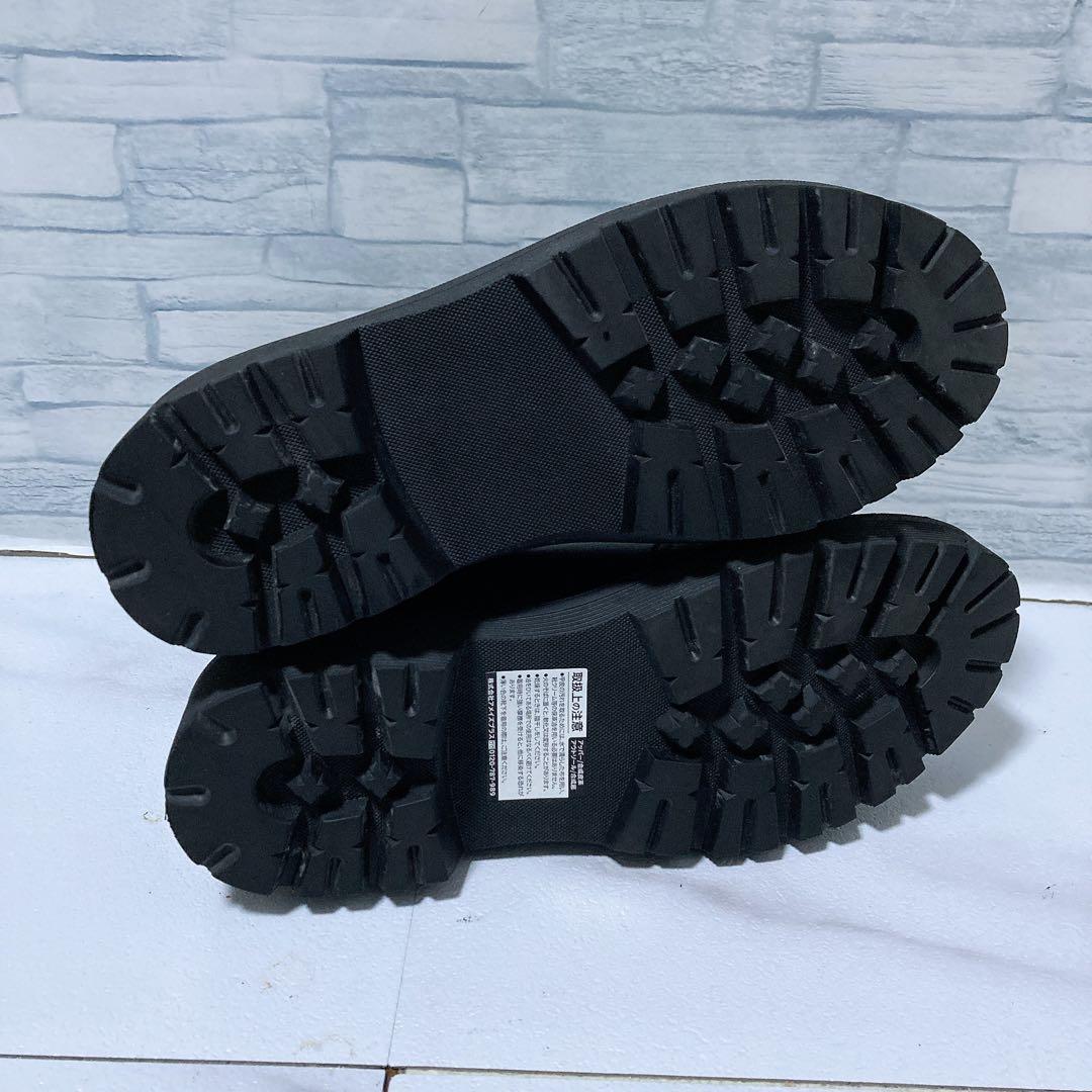 新品 RAKUNA 整体サイドゴアブーツ M ショートブーツ 外反母趾 黒