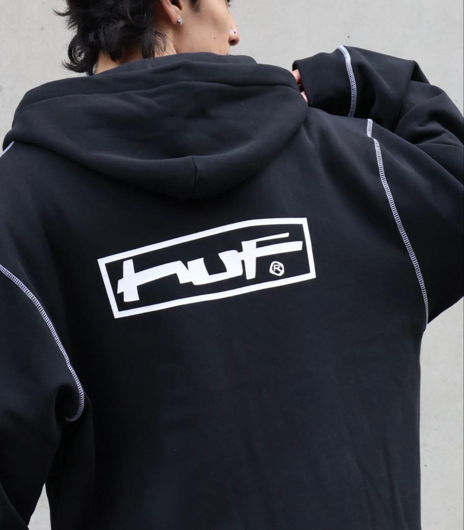 k*n様 HUF ブラック ジップアップパーカー XL