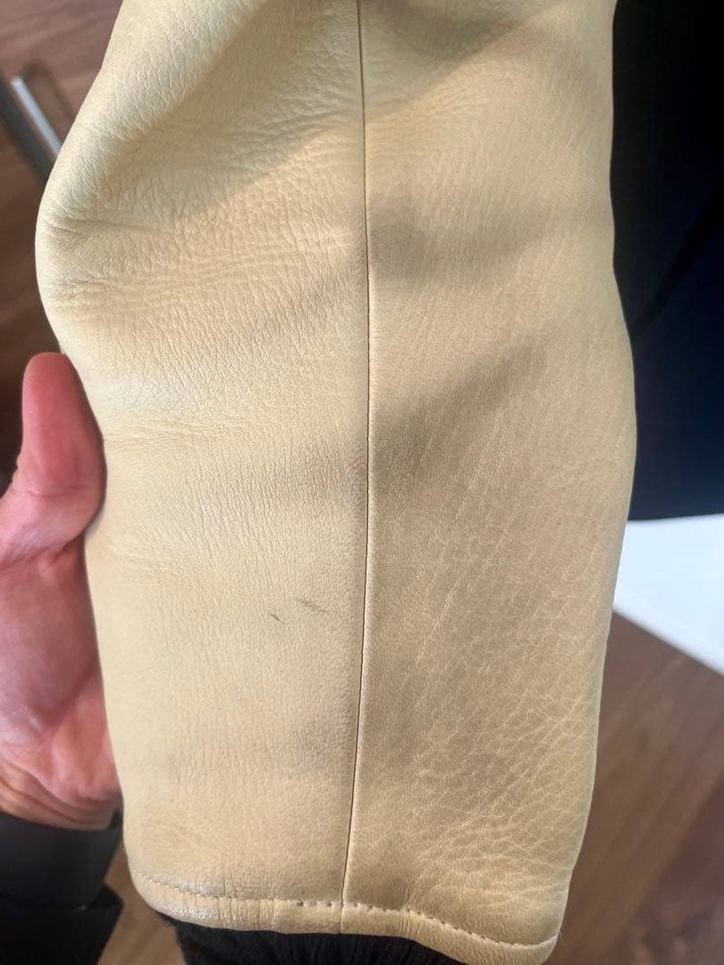 Ron Herman レザースリーブ ウールスタジャン／ブルゾン