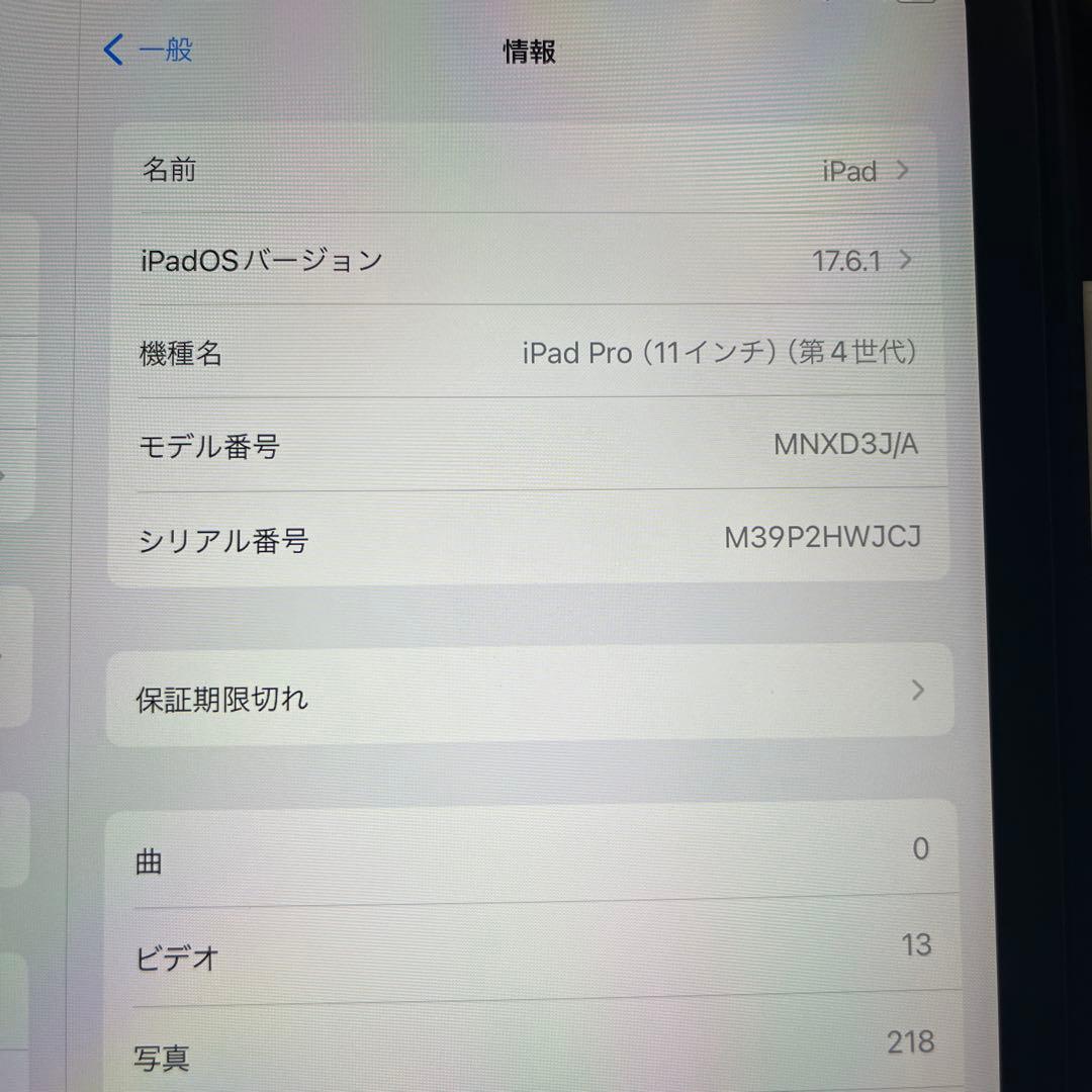 iPad Pro 11インチ第4世代 128GB