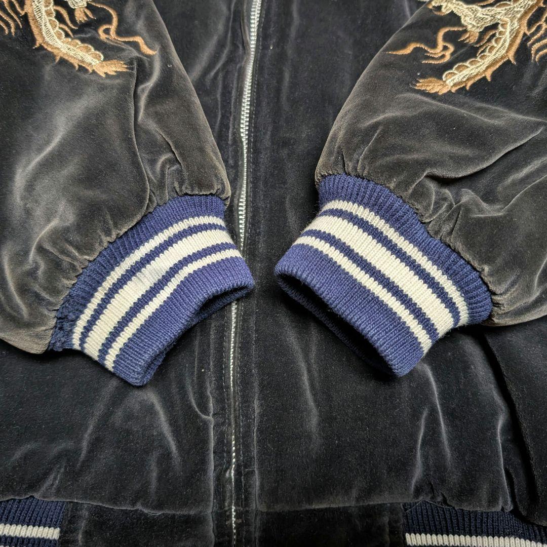 90s 別珍 スカジャン 虎 鷹 東洋エンタープライズ リバーシブル