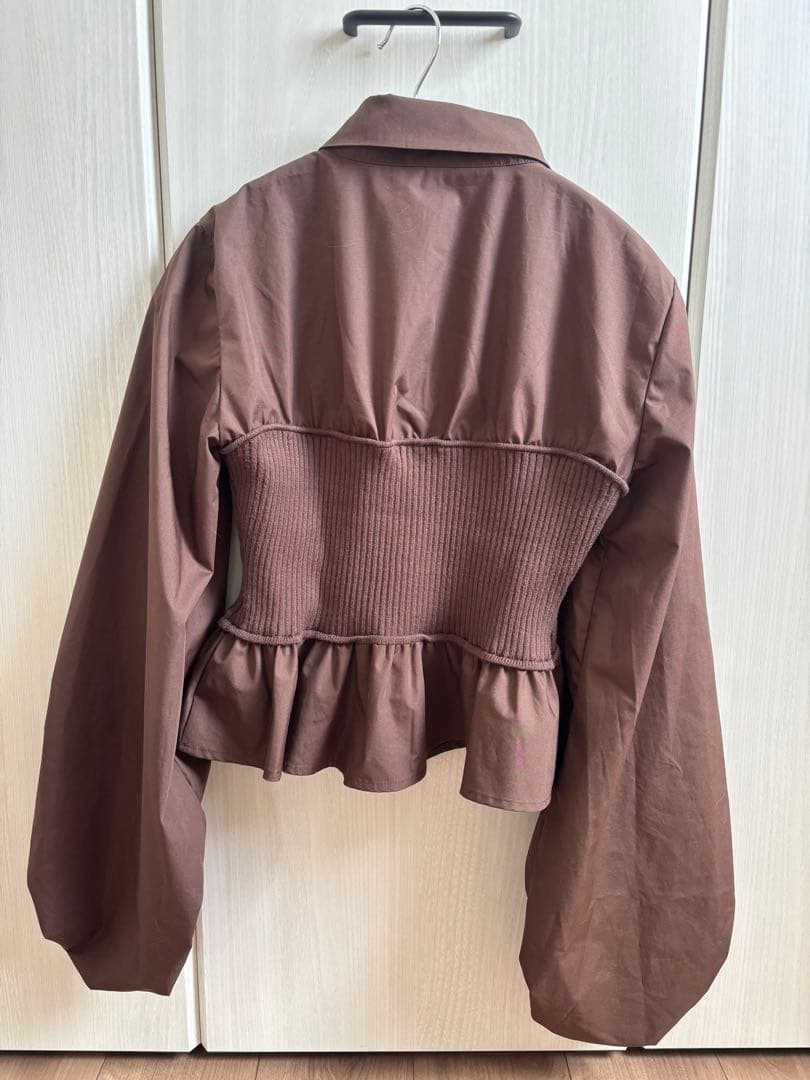 トップス willfully knit bustier docking peplum BL