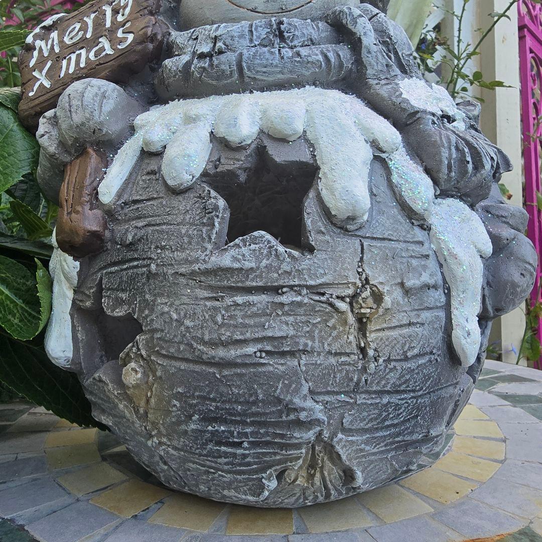 ロウソク入れタイプ・シックな雰囲気のBigスノーマンオブジェ.˳˳.⋅❄︎.*