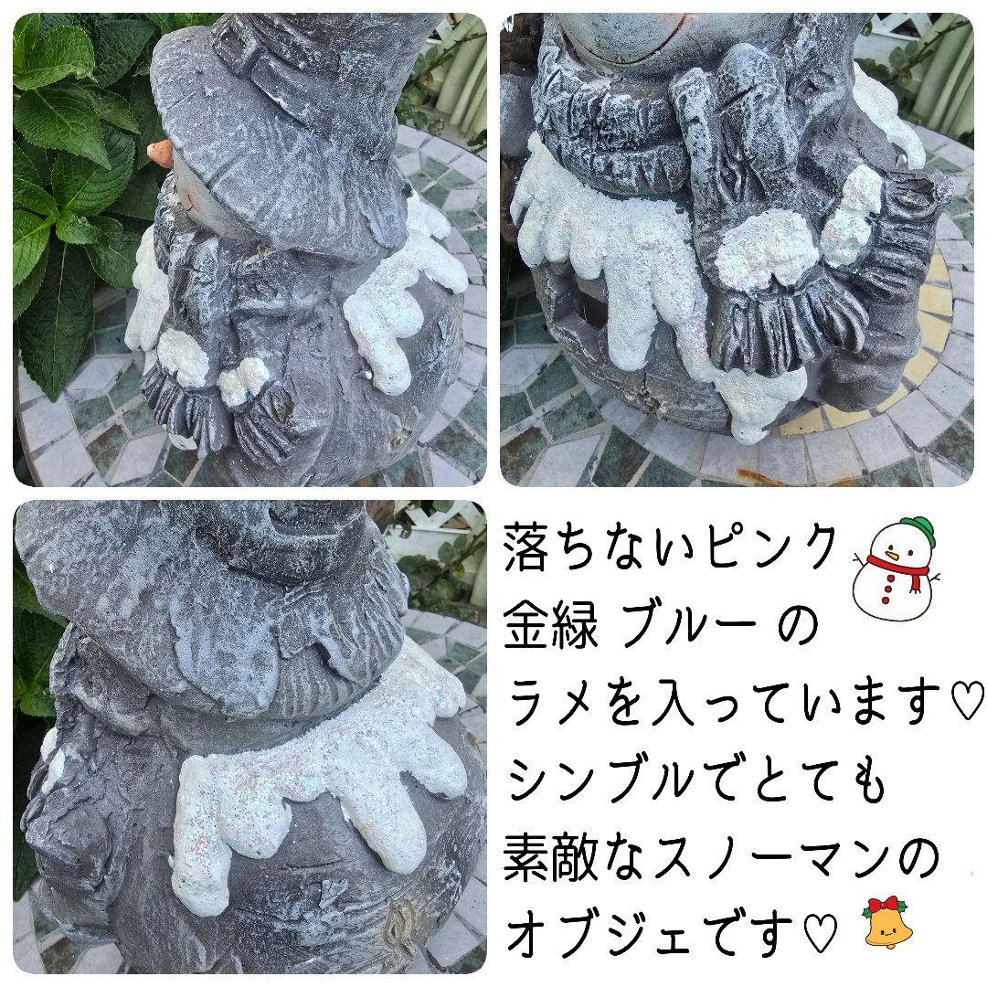 ロウソク入れタイプ・シックな雰囲気のBigスノーマンオブジェ.˳˳.⋅❄︎.*
