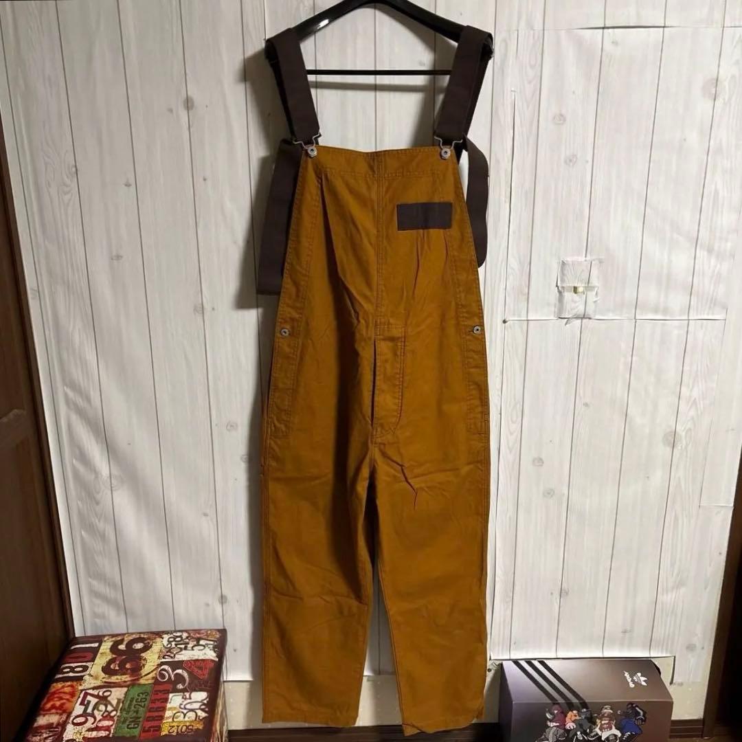 極上JOHNBULLワークオーバーオールパンツ日本製ミリタリーサロペット製品染め