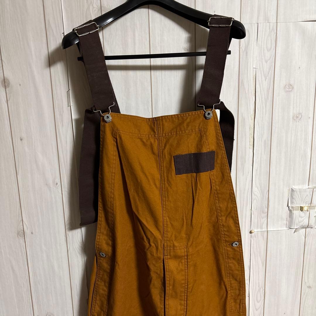 極上JOHNBULLワークオーバーオールパンツ日本製ミリタリーサロペット製品染め