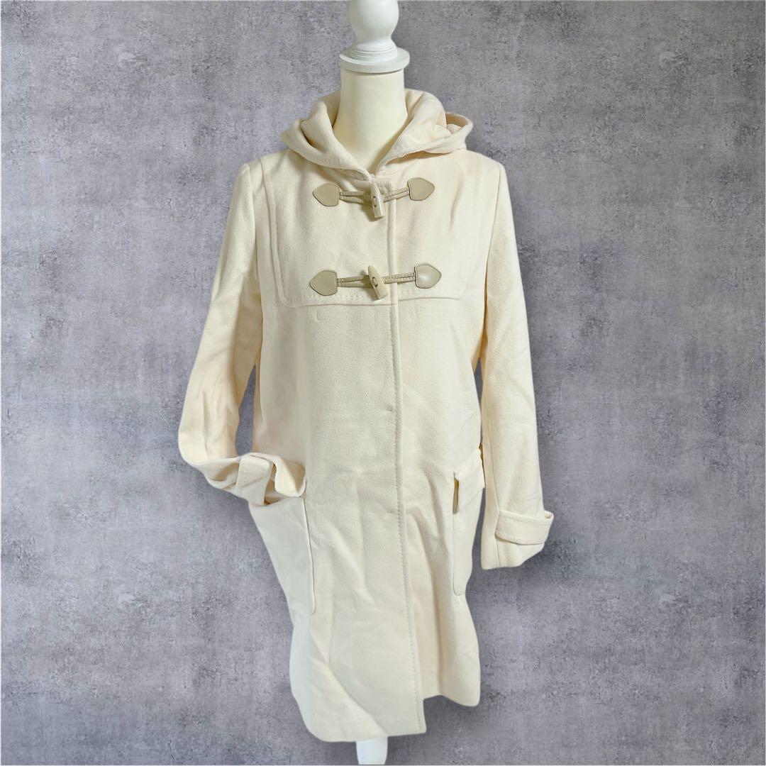 美品　マックスマーラ　ステュディオ　ウール　ダッフルコート　ホワイト　42