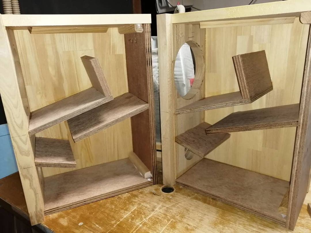 17cmコアキシャル2wayユニット+メタルバッフル+バックロードエンクロージャ