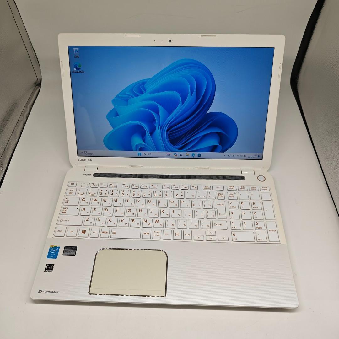 【東芝】T553 高速i7 SSD512GB 16GB ホワイト ノートPC