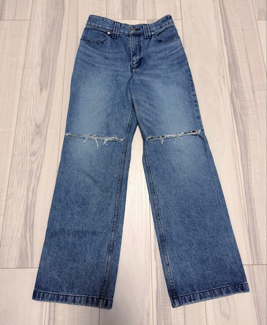【美品】シェリエ　OKAYAMA Crash flare denim