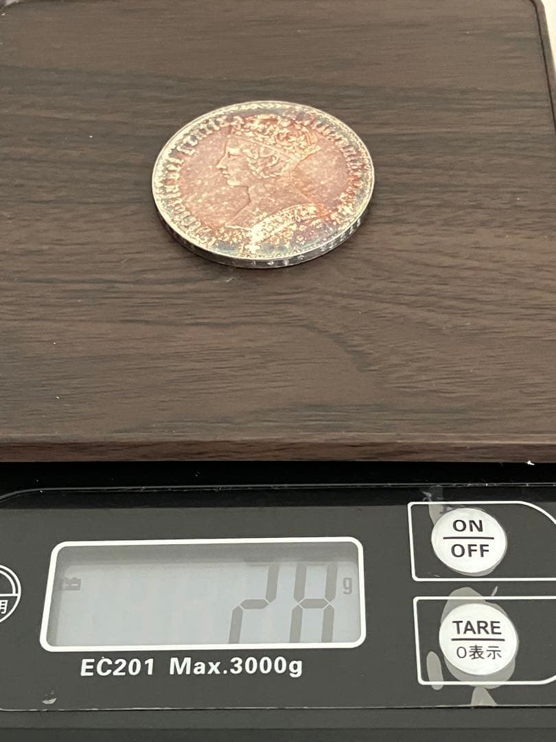 値下げ ゴチッククラウン銀貨 ビクトリア女王 1847年