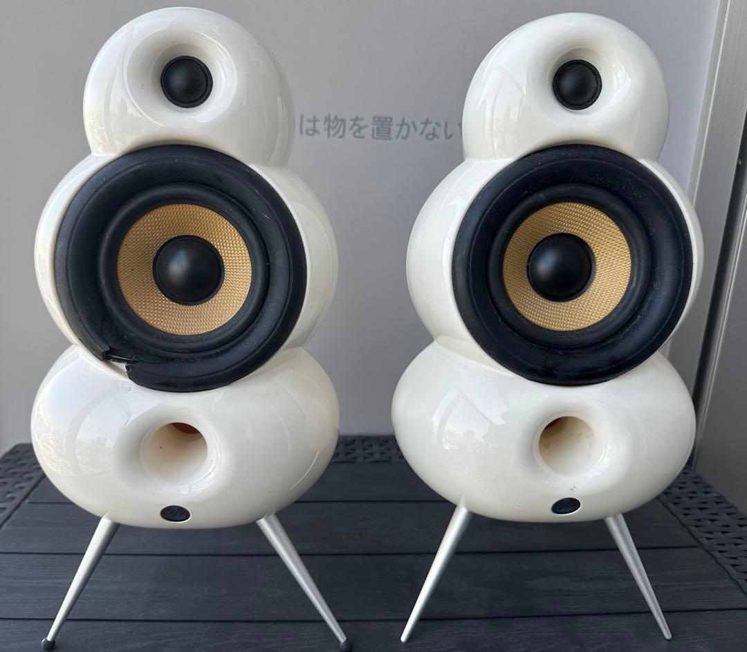 スキャンダイナ ミニポッド スピーカー ペア ホワイト ブルールーム デンマーク