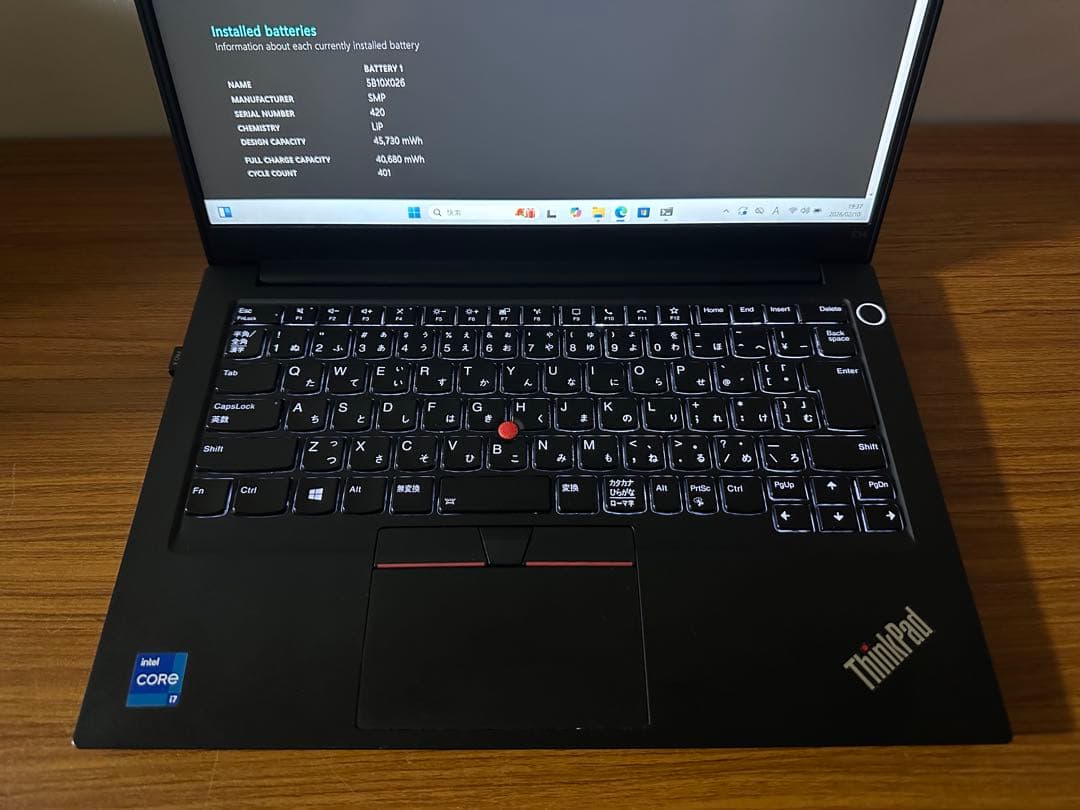 Windowsノート本体 ThinkPad E14 Gen2 i7-1165G7 16Gb 512Gb