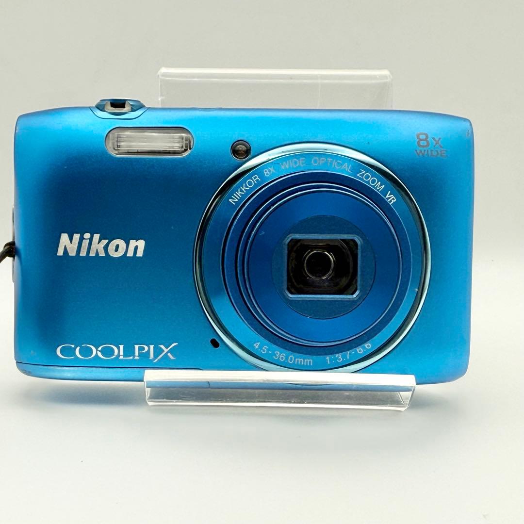 Nikon COOLPIX S3600 コンデジ デジカメ ブルー 訳アリ品