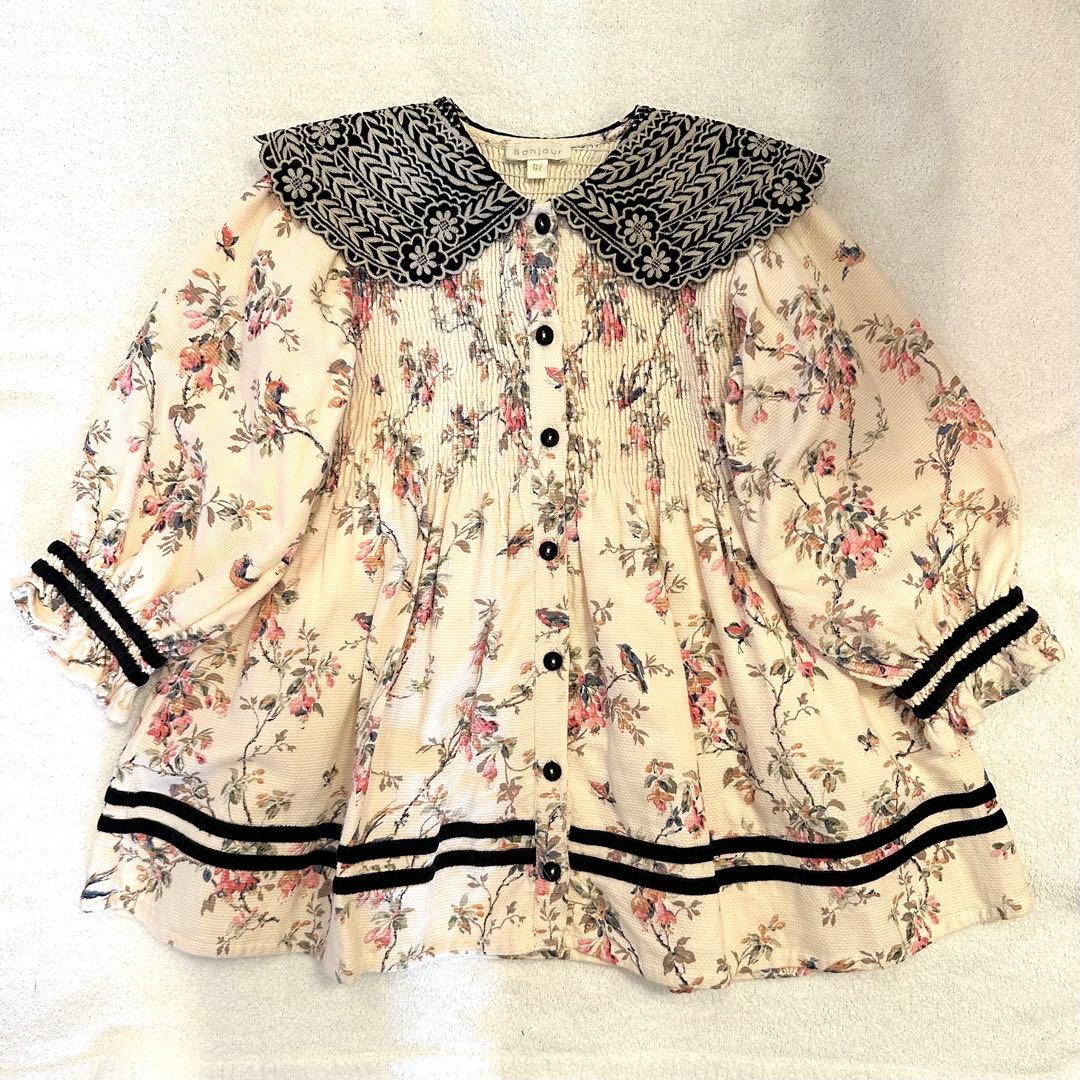 m*k様 Bonjour diary 花柄チュニック　ワンピース　8Y