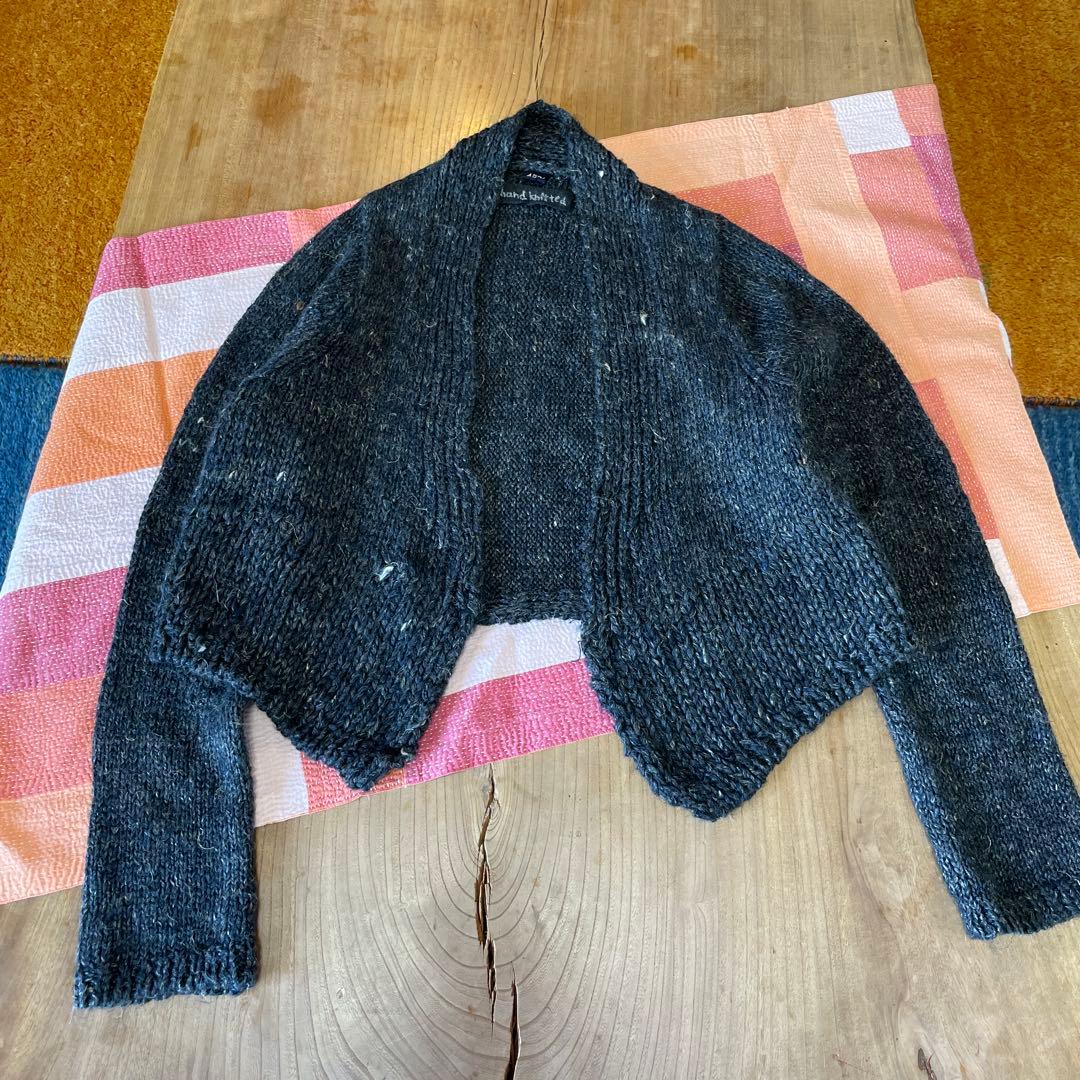 45rpmツイードハンドニットボレロカーディガン