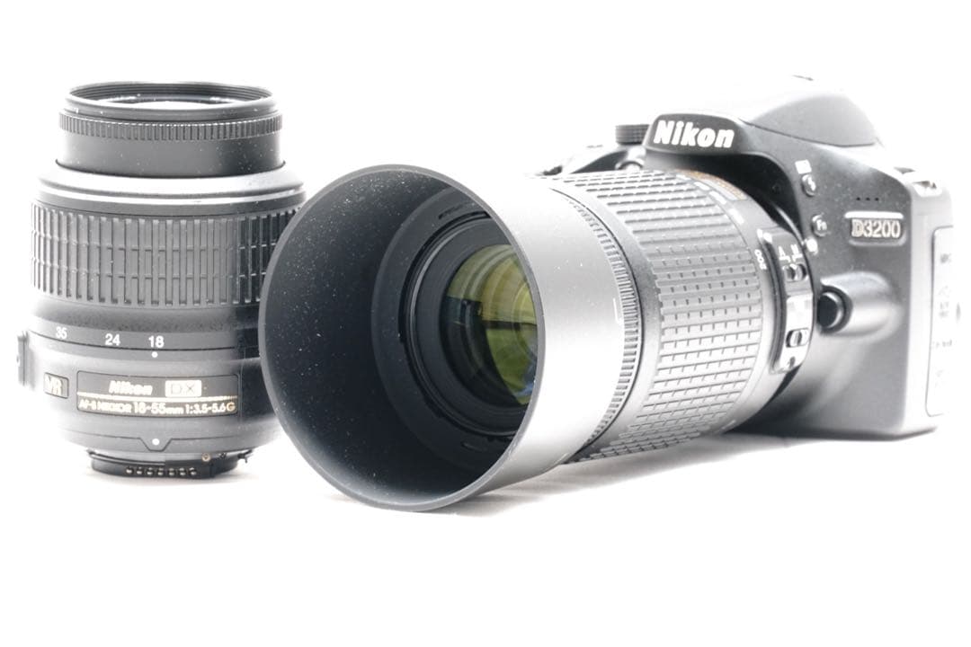 新品級 Nikon D3200 スマホ転送 ダブルズーム レンズセット 入門機
