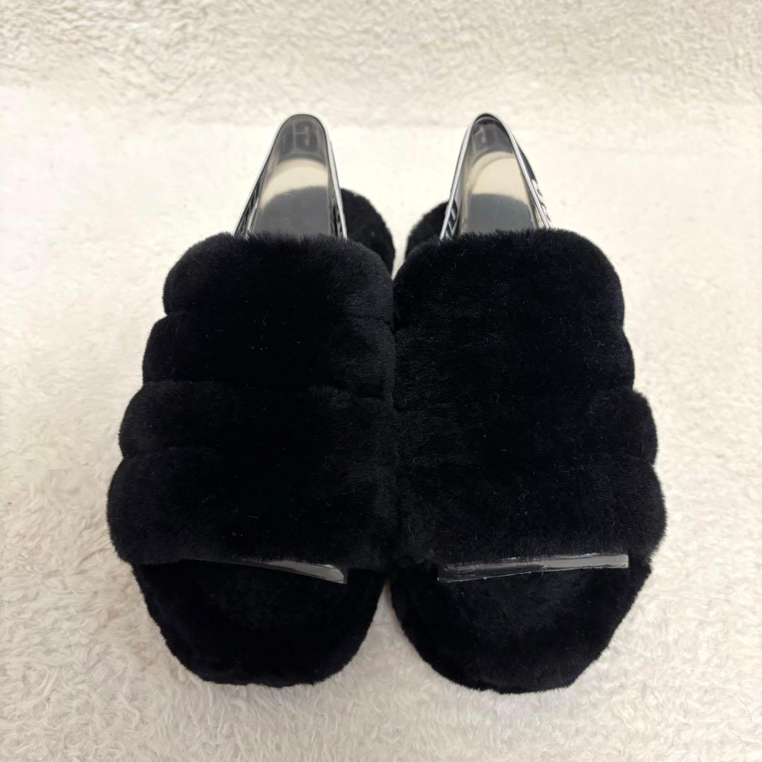 未使用品 UGG W FLUFF YEAH SLIDE ファーサンダル 23cm