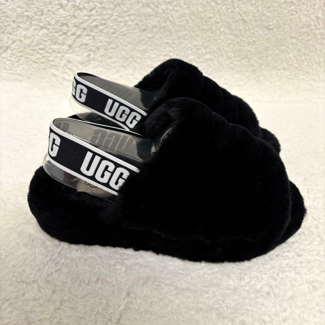 未使用品 UGG W FLUFF YEAH SLIDE ファーサンダル 23cm