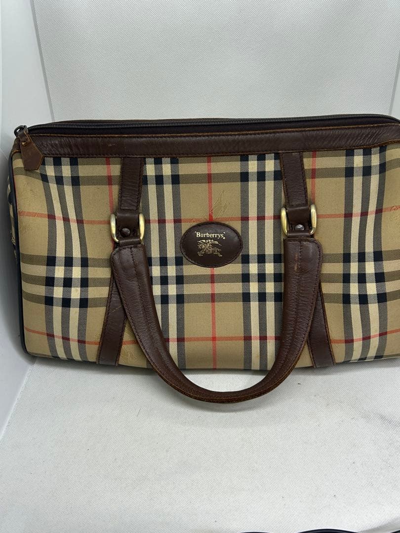 特価Burberrys バーバリー ボストンバッグ ノバチェック シャドーホース