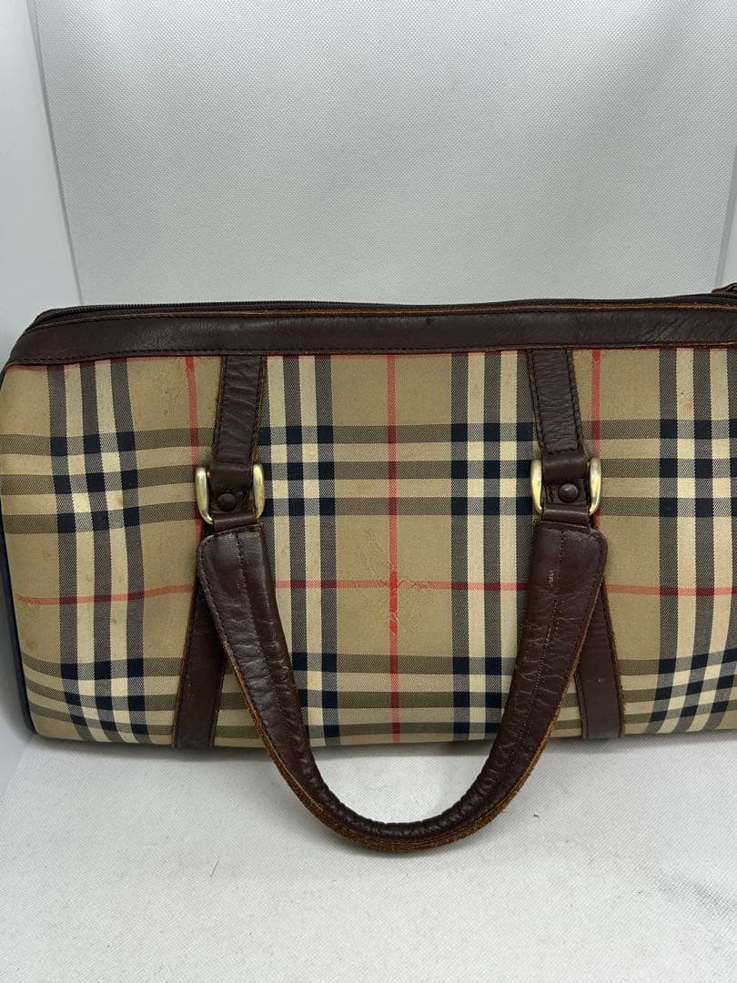 特価Burberrys バーバリー ボストンバッグ ノバチェック シャドーホース