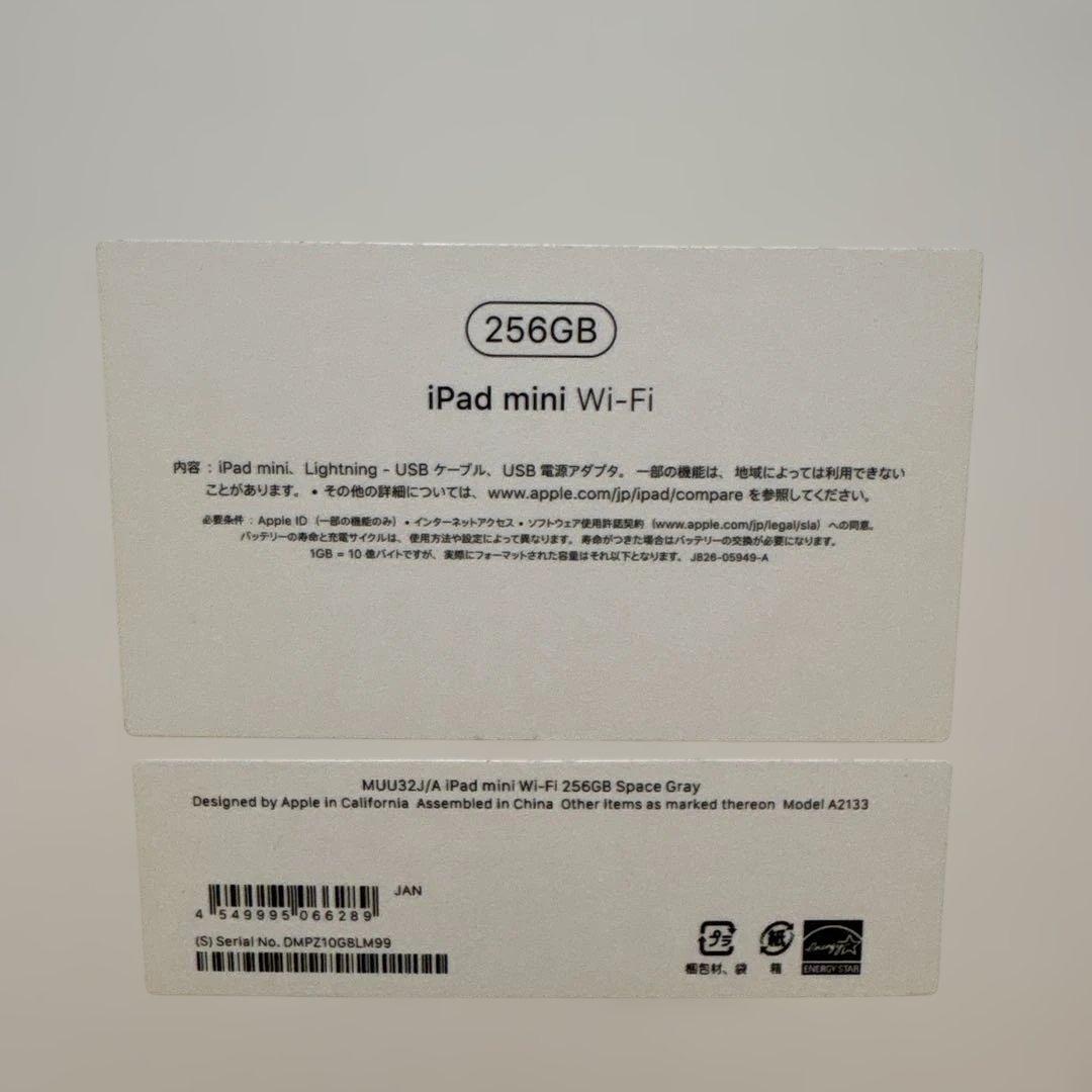 apple iPad mini (第5世代) 256GB WiFi版　グレー