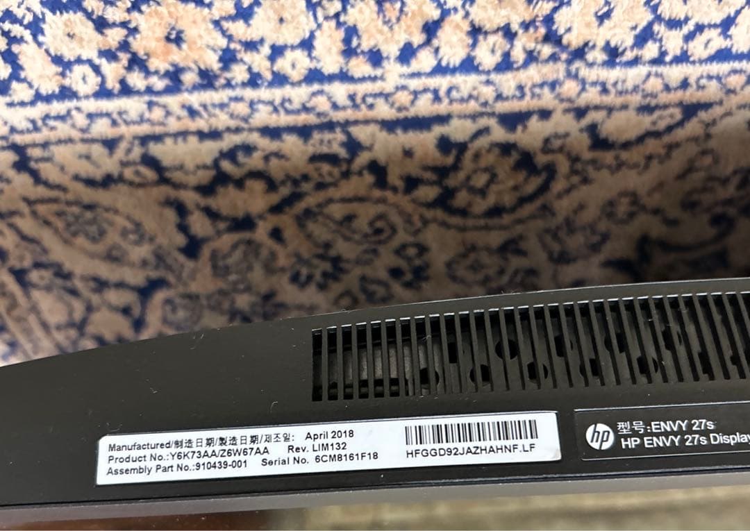 美品　HP ENVY27s 4Kディスプレイ　ゲーミング　PC 2018年製