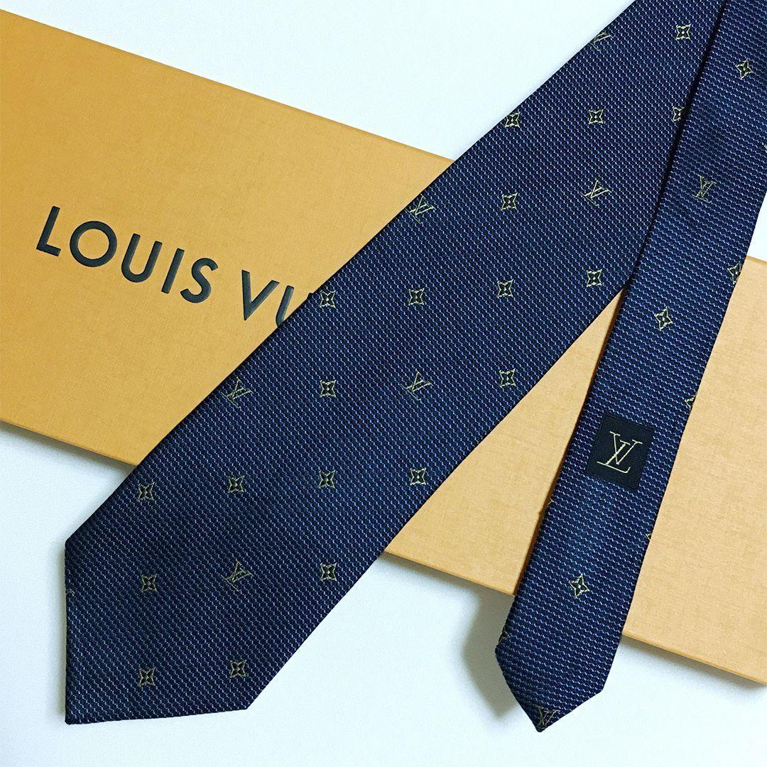 未使用級 ルイヴィトン Louis Vuitton ネクタイ LV柄 モノグラム