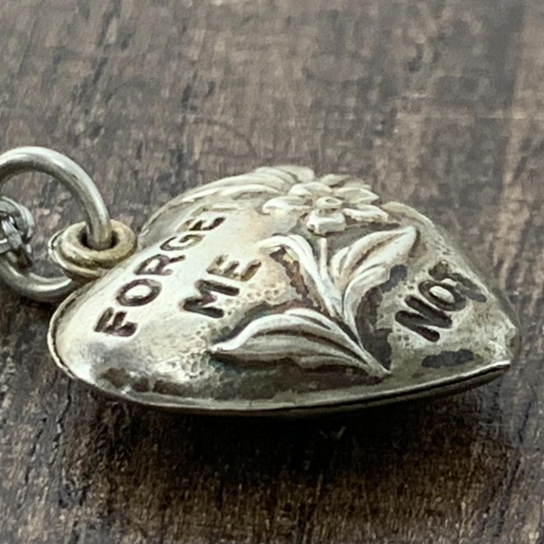 スウィートハートジュエリー 勿忘草 シルバー ヴィンテージ ネックレス NAVY