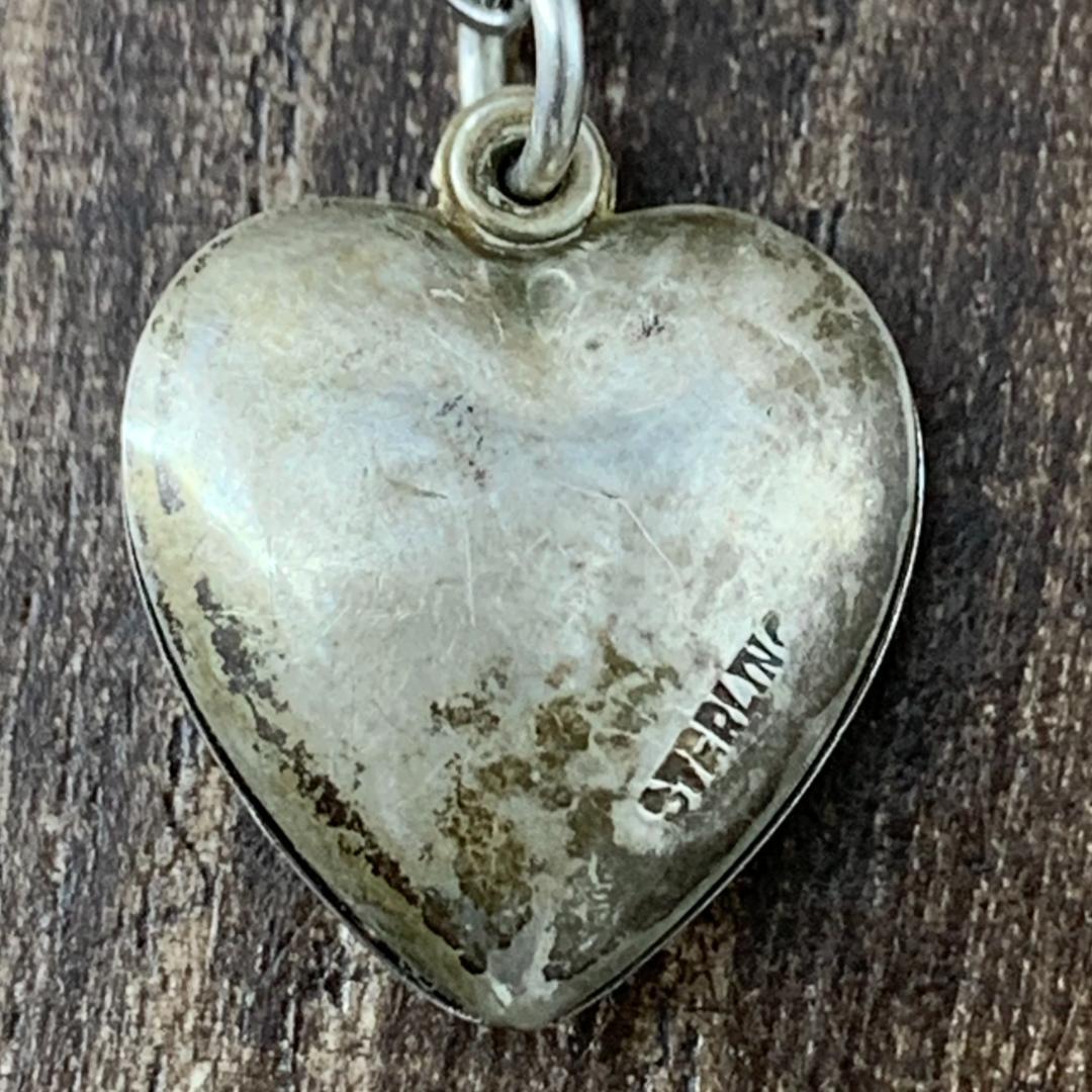 スウィートハートジュエリー 勿忘草 シルバー ヴィンテージ ネックレス NAVY