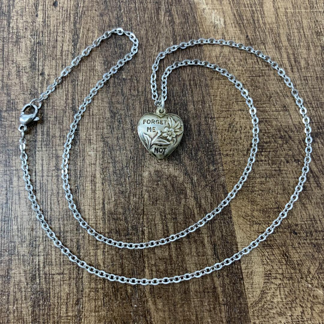 スウィートハートジュエリー 勿忘草 シルバー ヴィンテージ ネックレス NAVY