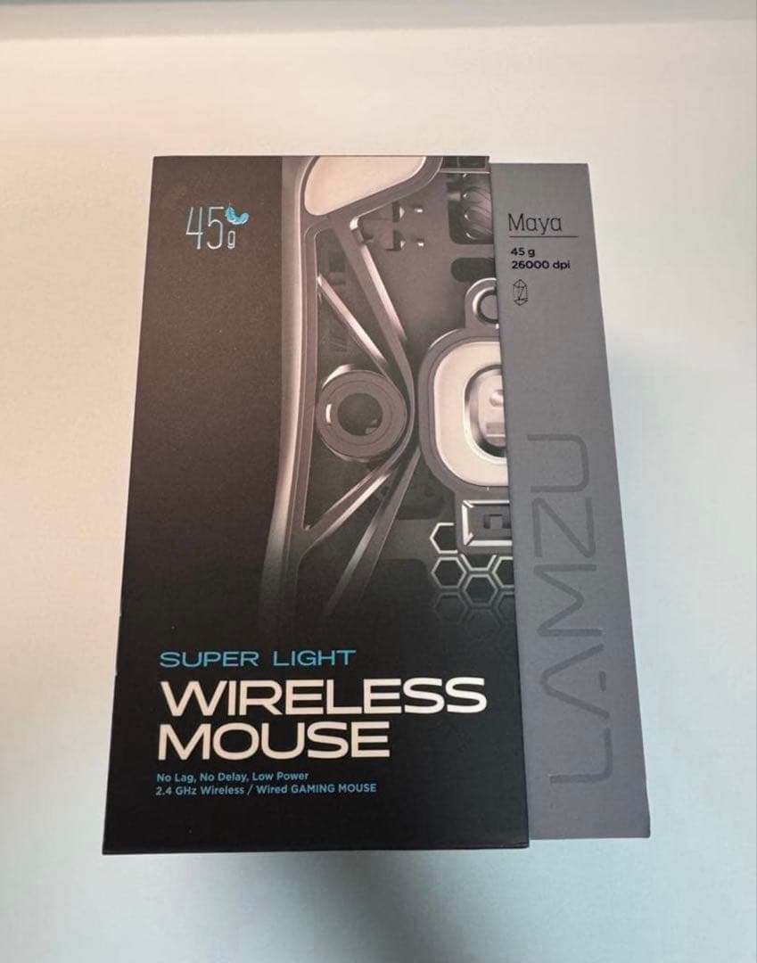 Lamzu Maya ゲーミングマウス Charcoal Black ワイヤレス