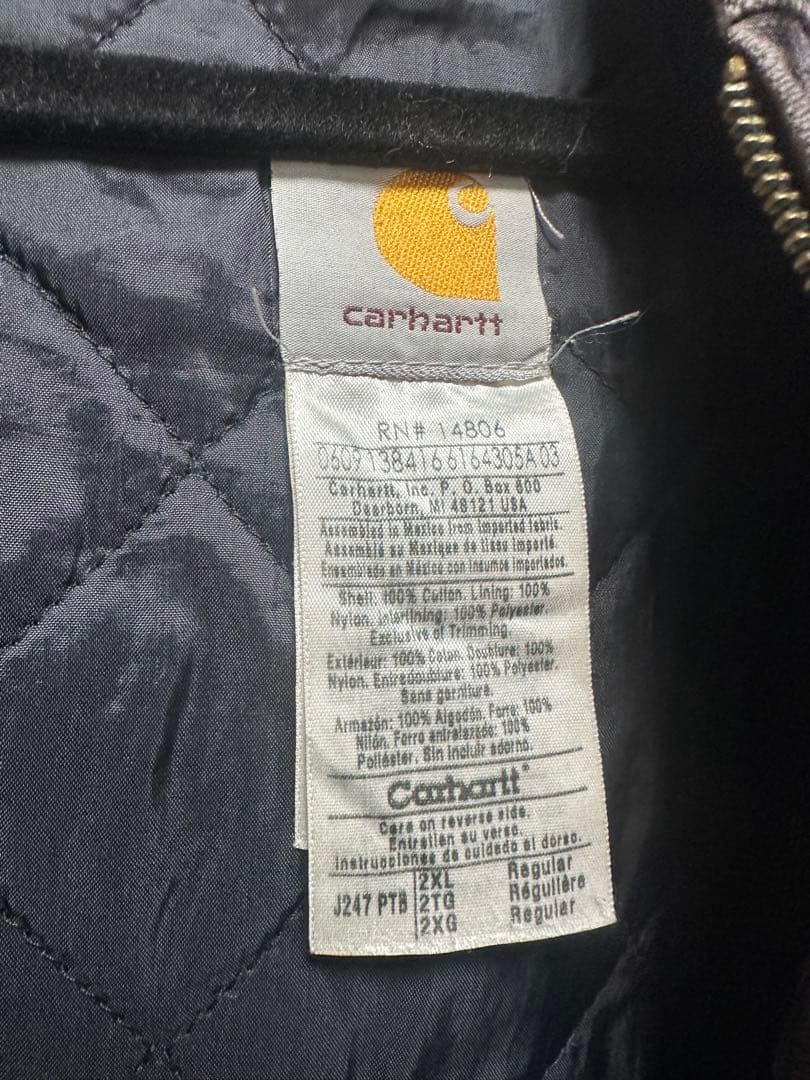 ダ*ム様 Carhartt フード付き アクティブジャケット ブラック フェード