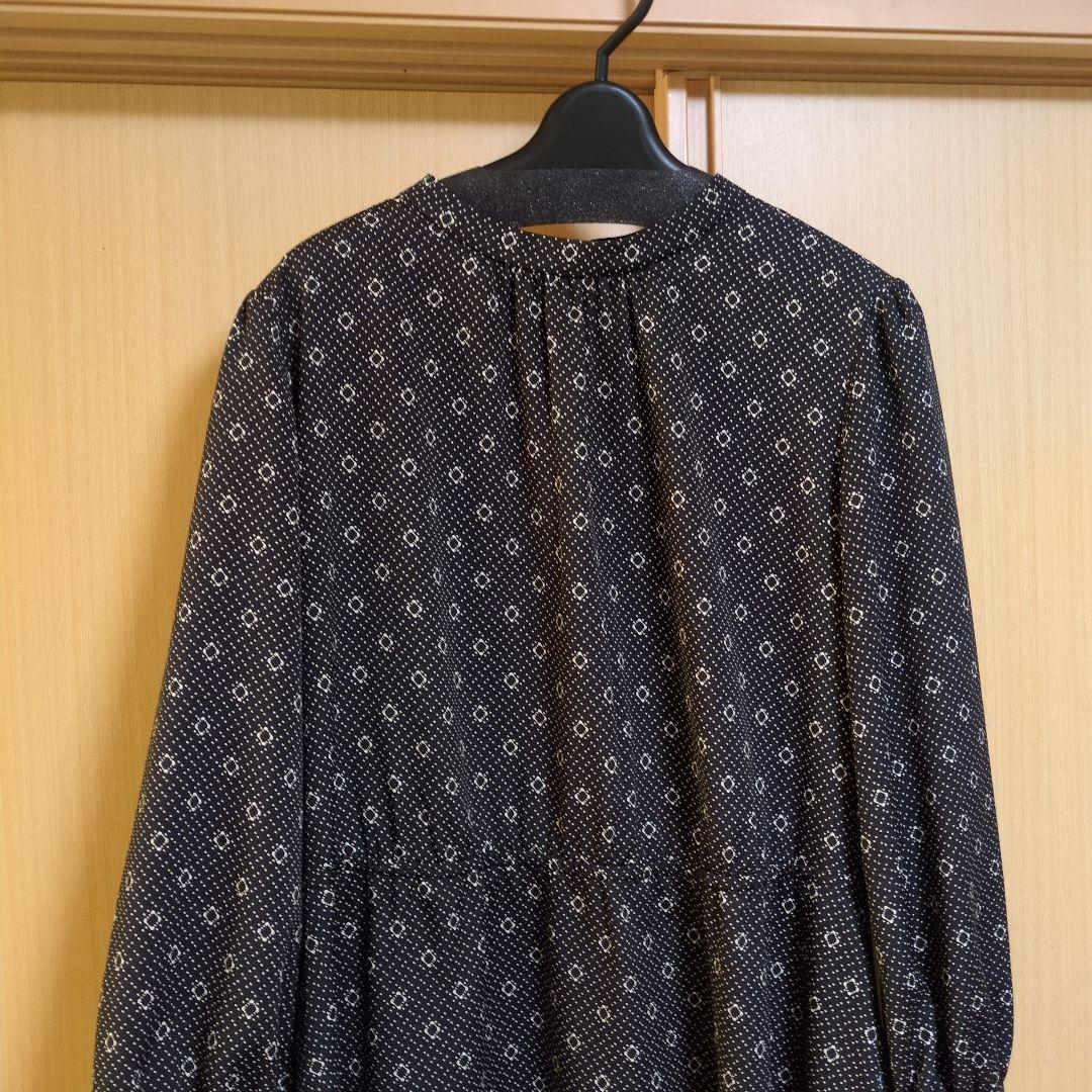 リフレクト ダイヤモンドパターン 長袖ワンピース