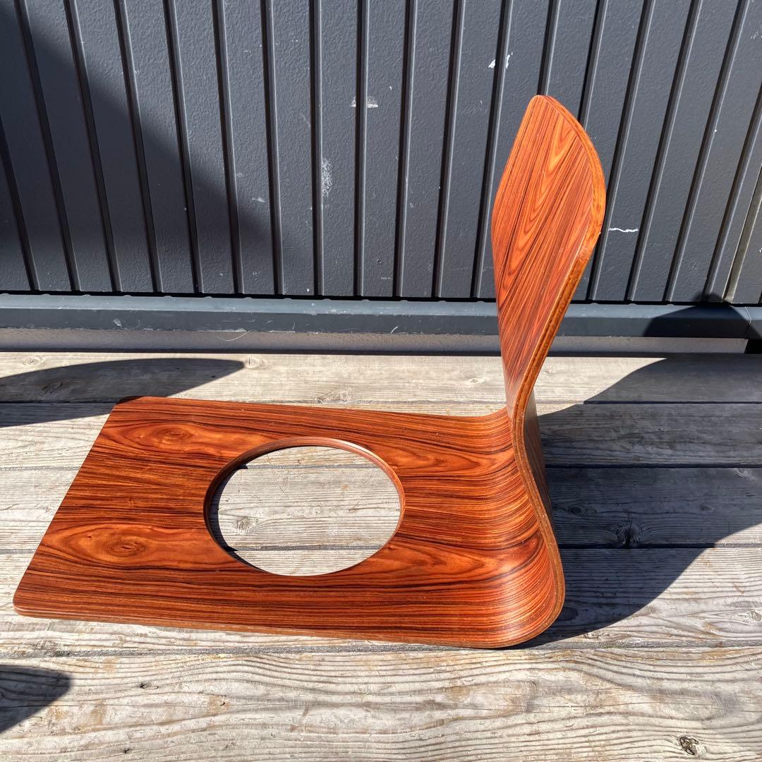 昭和レトロ 天童木工 Tendo 曲げ木 木製座椅子 4脚セット プライウッド