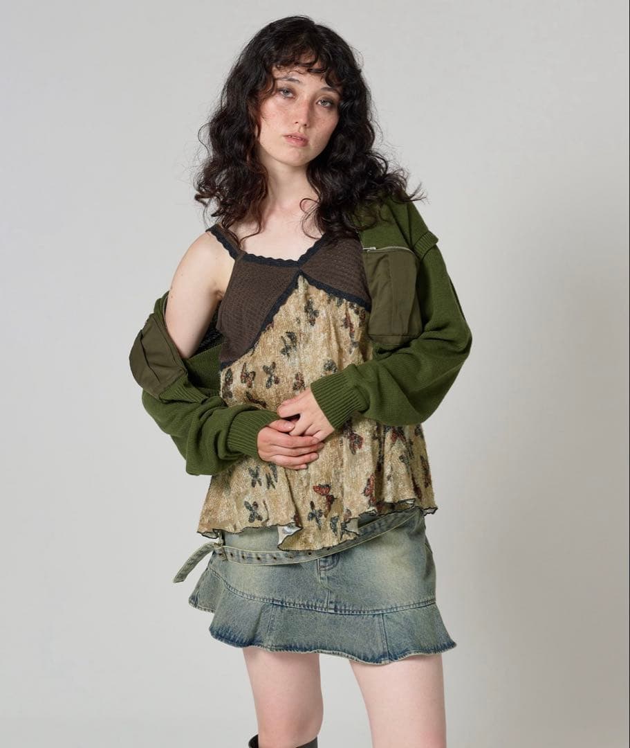 【ひつじ】TINA:JOJUN ヴィンテージライク ニットチュニック